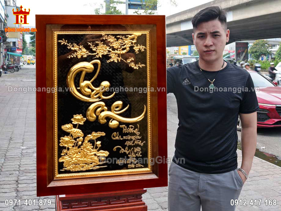 Đồng Hoàng Gia là địa chỉ chế tác tranh chữ cha mẹ mạ vàng uy tín
